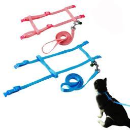 Sino ajustável Collar Cat Pet Arnês E Trela de Nylon de Tração Animal de Estimação Cão Gatinho Halter Collar Gatos Produtos Para Gato de Estimação arnês - Image 5