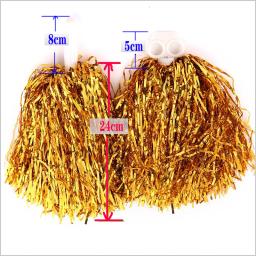 Pompons de animação de torcida rápida e metálica, 2 tamanhos de pompom para dança, animais de torcida, ação esportiva - Image 4
