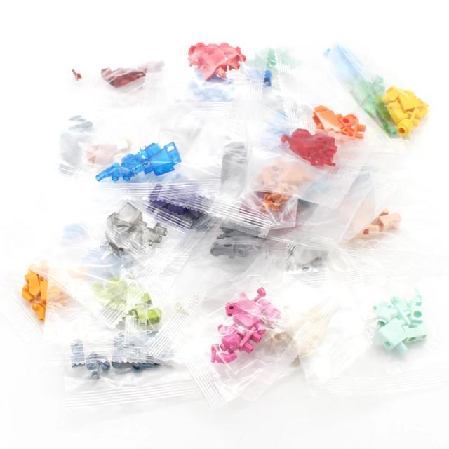 40 pçs/set cor sólida mini boneca blocos de construção sem impressões 40 cores figuras tijolos moc acessório exibição brinquedos crianças presente