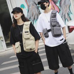 Hip Hop Streetwear estilo tático equipamento de peito masculino, armadura corporal, mochila Airsoft engrenagem, colete esportivo ao ar livre - Image 3