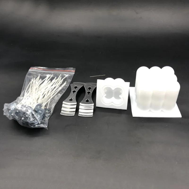 Kit para fazer velas com suporte de algodão, pote, pavios, adesivo, fixador, ferramentas artesanais, feitos à mão, bricolage, 1 conjunto - Image 1
