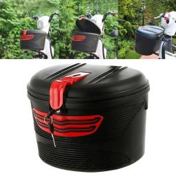 40% cesta de bicicleta elétrica quente cesta frente mountain bike pendurado armazenamento plástico pendurado cesta à prova dwaterproof água universal veículo - Image 2