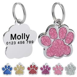 Etiqueta de identificação para cães e gatos, nome e telefone da gravação, suprimentos para animais de estimação, placa de identificação personalizada, aço inoxidável - Image 1