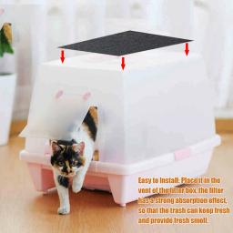 Filtro de carbono ativado para animais de estimação, peças de filtro de caixa de areia para gato, cão, gatinho, desodorizante, filtros desodorizantes, fornecimento de pet - Image 4
