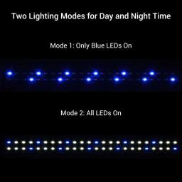 Iluminação para aquário, luz super brilhante de aquário, tanque de peixes, lâmpada led com suporte extensível, led branco azul para plantas aquáticas, reef marinho - Image 5