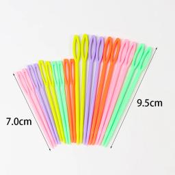 Multicolor plástico costura agulhas para artesanato, DIY tricô agulhas, gancho crochê, roupas sapatos, 1 conjunto, 20pcs por conjunto - Image 2