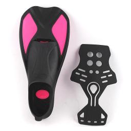 Nadadeiras barbatanas de formação flutuante curto natação adultos crianças barbatanas de viagem para mergulho snorkeling watersports ferramenta silicone - Image 4