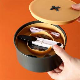 Botão forma kit de costura organizador portátil de alta capacidade artesanal agulha de costura kitting ferramenta de armazenamento caso para casa organizador - Image 2