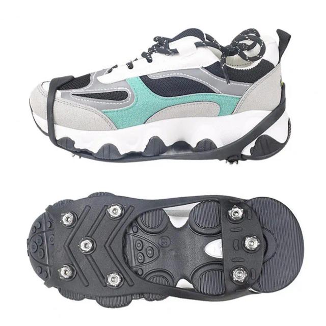 Crampons Antiderrapantes para Sapatos - Par de 2 Peças com 8 Dentes para Escalada em Gelo e Caminhadas na Neve