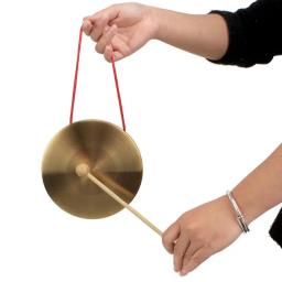 Címbalos de cobre de mão de 21cm com vara de madeira, ritmo e percussão, música chinesa tradicional - Image 3
