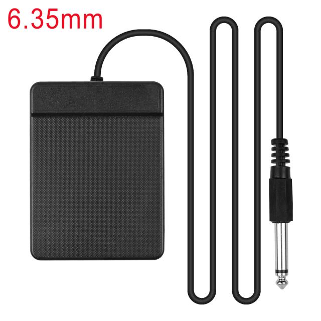 Interface Compacta 6.35mm e 3.5mm para Pedal Universal de Piano e Teclado Eletrônico Dobrável