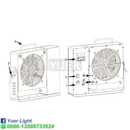 Palco efeitos especiais ventilador de controle remoto para dj discoteca prom luz mostra pista dança música conter casamento bar clube festa de férias - Image 5