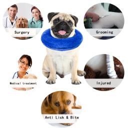 Colar inflável macio para animais de estimação, Cone de cabeça para cachorro, Colar eletrônico projetado para proteger animais de estimação, Pós-cirurgia - Image 1