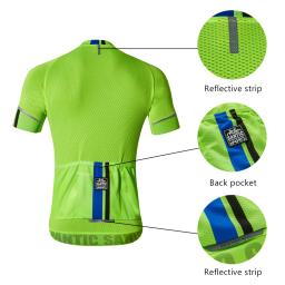 Santiderrapante manga curta masculino, camiseta para ciclismo profissional de bicicleta de estrada respirável roupa esportiva com bolso traseiro - Image 3