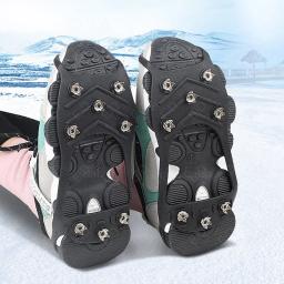 Eid 8 dentes escalada crampons para caminhada de inverno ao ar livre sapatos de pesca no gelo sapatos antiderrapante sapatos aço manganês cobre unisex - Image 4