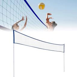 Rede de badminton ao ar livre portátil vôlei net ajustável dobrável com suporte pólo para locais do parque da grama de praia rede durável - Image 5