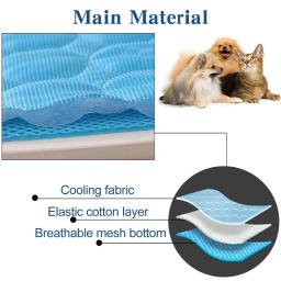 Almofada do animal de estimação verão esteira de resfriamento cama do cão respirável cobertor do cão do animal estimação almofada de gelo filhote de cachorro não aderindo almofada para pequenos cães médios - Image 3