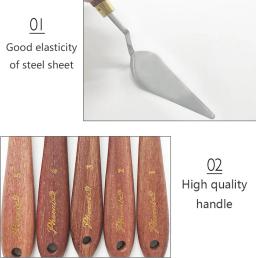 Espátula profissional, paleta de espátula para pintura, conjunto para raspar pintura, ferramentas para pintura a óleo artística, lâmina de faca - Image 4
