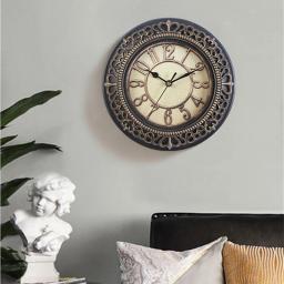 Relógio de parede vintage esculpido, padrão retrô de madeira, espelho de vidro requintado, relógio de pendurar personalizado, sala de estar, quarto - Image 6