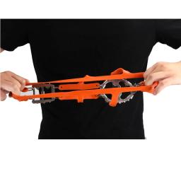 18 dentes de aço pinça gelo pico para sapatos anti deslizamento escalada caminhadas neve picos grampos apertos botas capa crampons - Image 5
