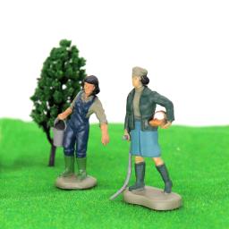 Figuras Pessoas Modelo para Diorama, Série Fazenda, Vilão, 4-Pessoas, Exibição de Mesa de Areia, Escala 1:32 - Image 5