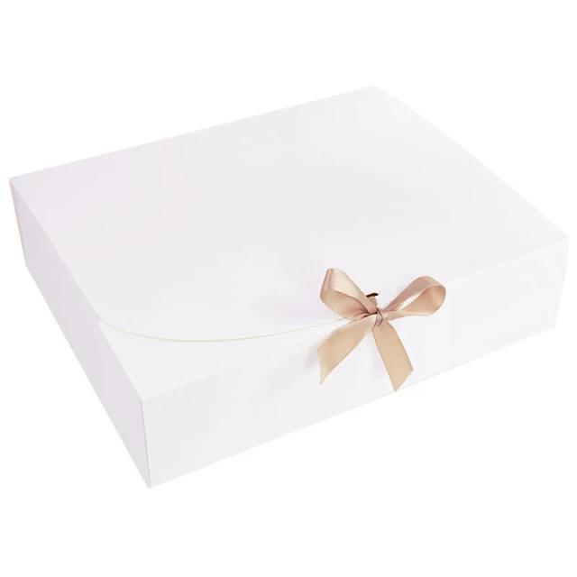 Caixa de Embalagem de Cartão Preto para Presente de Casamento, Ideal para Eventos e Pequenas Empresas, 31x27x16 cm, 1 Unidade