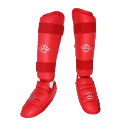 Mma karate taekwondo muay thai caneleiras guardas com pé destacável insteps sanda boxe kickboxing perna bezerro equipamentos de proteção eo - Image 4