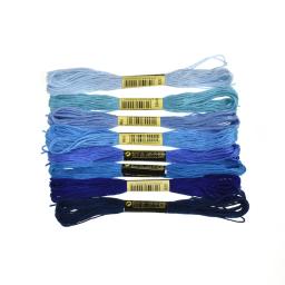 Novelo de linhas para costura, 8 unidades, cores semelhantes, fio de algodão, para bordado, artesanato, acessórios de costura - Image 2