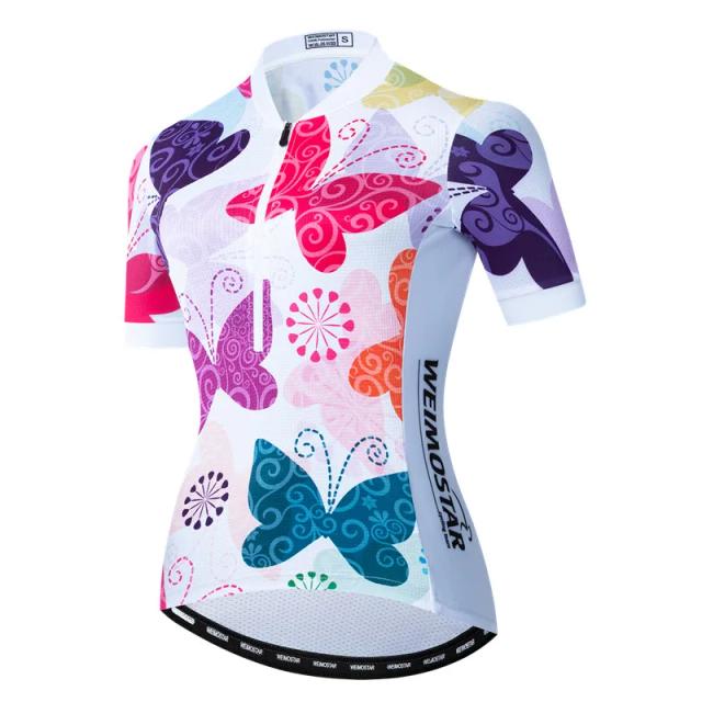 Camisola Feminina de Ciclismo Respirável com Manga Curta para MTB - Pro Team Cycling Wear 2022