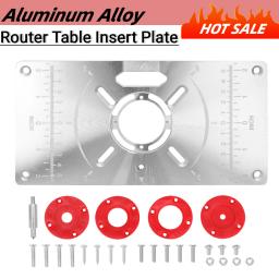 Router Tabela Inserir Placa para Carpintaria, alumínio, ABS, máquina de corte, gravura Flip Board, 4 Anéis - Image 1
