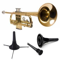 Tripé trompete dobrável portátil, suporte de metal, perna de instrumento, acessórios, instrumento musical, acessório, plástico preto - Image 4