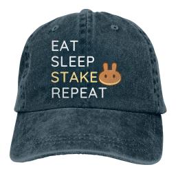 Boné de beisebol masculino lavado à moda comer estaca repetição camionista snapback bonés pai chapéu pancakeswap bolo crypto mineiros chapéus de golfe - Image 5