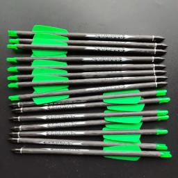Arco e flecha Besta para Caça Tiro, Setas De Carbono Puro, Sharp Broadhead Dicas Spine350, EK Sistema R9, 7.5" - Image 2