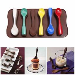 Molde de silicone em forma de colher 3d, forma de doce de chocolate, fondant, bolo artesanal, confeitaria, cozinha, decoração de bolos, sobremesa - Image 1