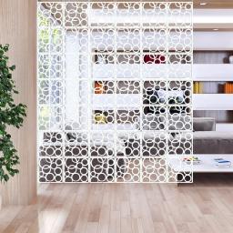 Divisória Moderna Simples para Sala, Ecrã Pendurado Europeu, Divisória, Cortina Dobrável, Decoração de Casa, 29x29cm, 12 Pcs - Image 3
