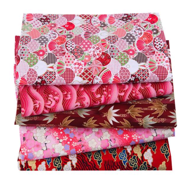 Kit de Tecido de Algodão Japonês para Patchwork e Bonecas - Ideal para Bordado e Quilting, 20x25cm