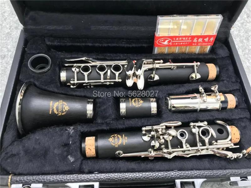 Clarinete profissional C chave Ebonite madeira niquelado chave com acessórios caso - Image 1
