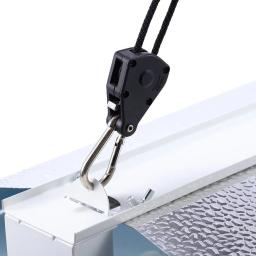 Superbud corda de catraca ajustável, 4 peças, 1/8 espaços, para cultivo pesado, luz, gancho de liga de zinco - Image 4