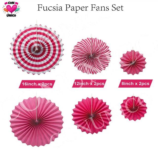 Conjunto de 6 Vibrantes Rosetas de Papel para Decoração de Festas Mexicanas, Aniversários e Chuveiros de Bebê