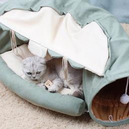 Tapete universal para gatos, brinquedo para animais de estimação, túnel do jogo, ninho do gato, removível, lavável, almofada para cães gatinhos, brinquedo quatro estações - Image 4