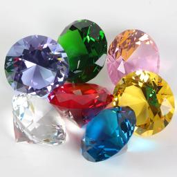 Diamante De Cristal Em Forma De Peso De Papel, Vidro Cortado Decorativo, Pedra Preciosa Gigante, Enfeite De Casamento, Presentes De Natal, 10 Cores - Image 2