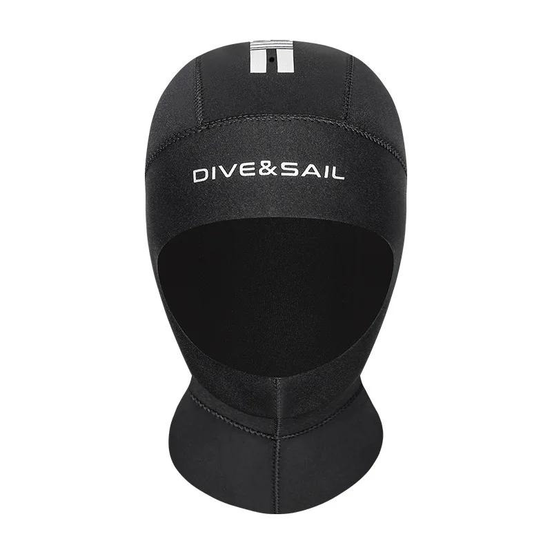 Chapéu de mergulho antiderrapante de neoprene para homens e mulheres, boné de natação profissional, traje à prova de frio para inverno, capa de cabeça unissex 3mm - Image 1
