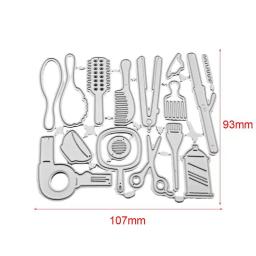 Ferramentas de barbeiro morrer de corte de metal moldes scrapbook papel em relevo ofício faca molde soco estênceis dados - Image 6