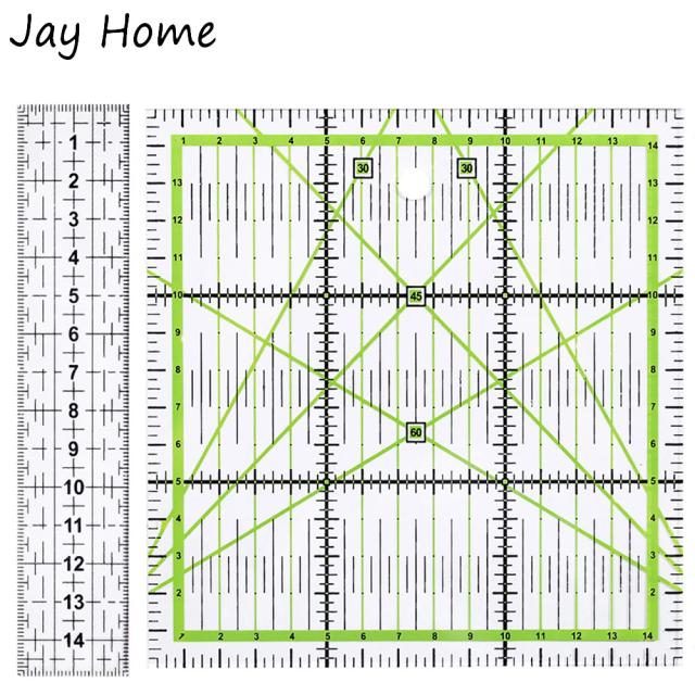 Réguas de Costura de Acrílico para Quilting e Patchwork - Acessórios Essenciais para DIY e Artesanato em Tecido com 15cm de Precisão