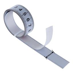Régua autoadesiva de aço da escala da ferramenta da medida da fita da trilha da mitra da largura 19mm 1-5m para a bancada do woodworking da tabela do roteador da t-trilha - Image 2