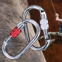 Mosquetão de escalada, mosquetão de escalada com trava principal em liga de aço tipo o para montanhismo, gancho de escalada - Image 2