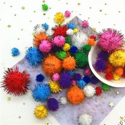 Hastes limpadoras infantis de 30cm para cachimbos em pelúcia colorida - kit com 100 peças de artesanato DIY