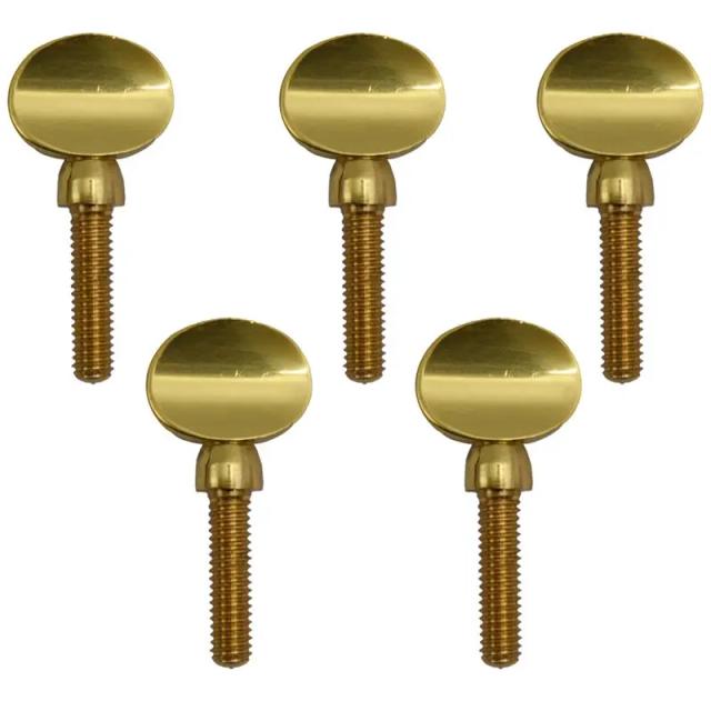 Parafusos de Ouro e Cobre para Clarinete e Saxofone - Pacote com 5 Peças para Soprano, Alto e Tenor