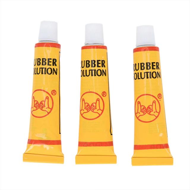 Kit de Reparação de Pneus para Bicicletas com Tubo Interno de Borracha e Cola Adesiva para Remendo Frio