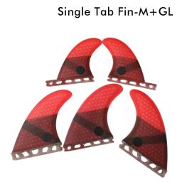 Conjunto de quilhas para prancha de surf, quilhas de fibra de vidro tipo favo de mel para prancha de surf, cores vermelhas, m + gl - Image 2